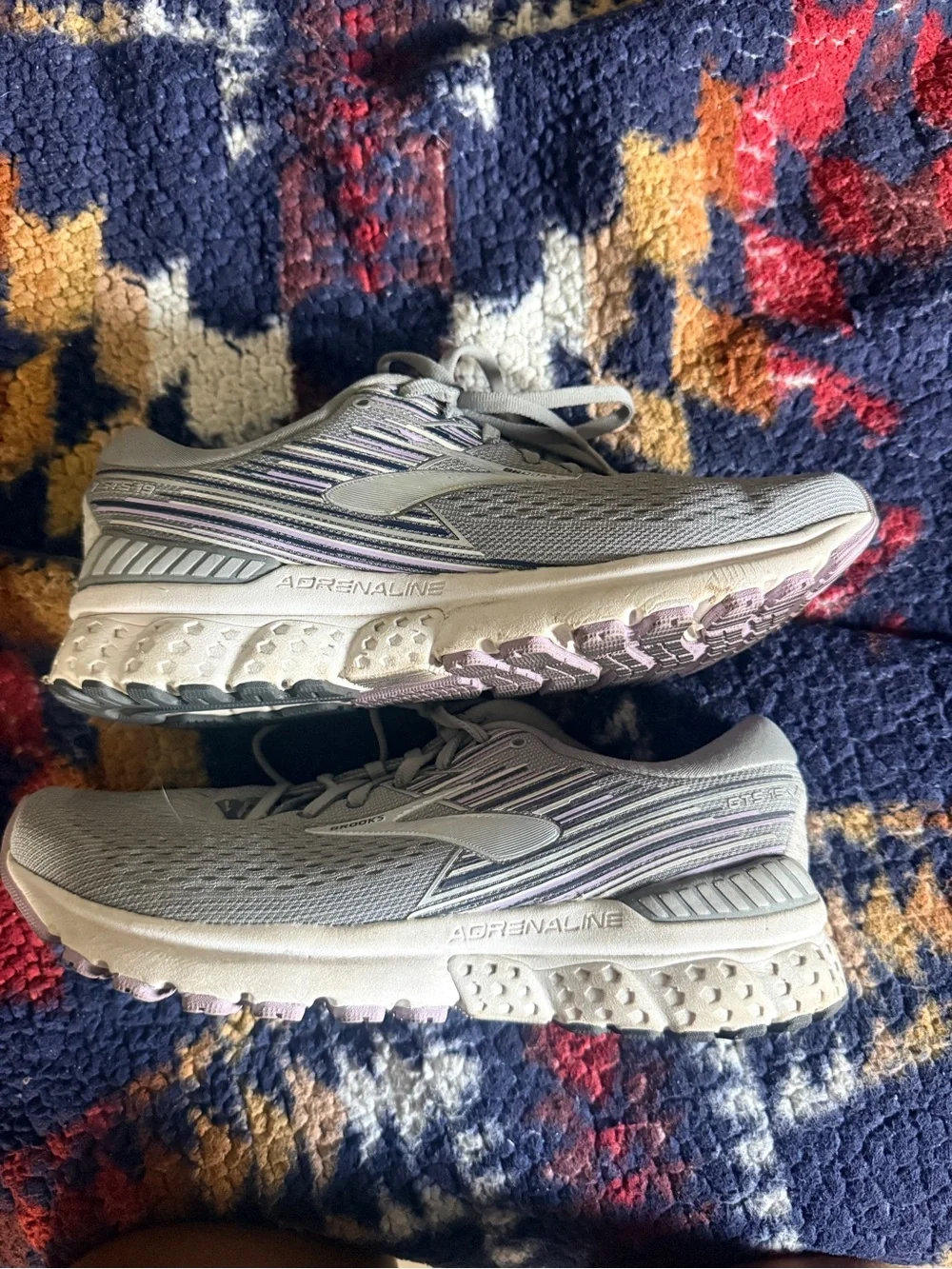 Brooks Women's Adrenaline GTS Running Shoes - Light Gray with Lavender